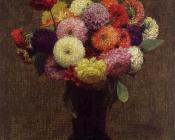 Dahlias - 亨利·方丹·拉图尔